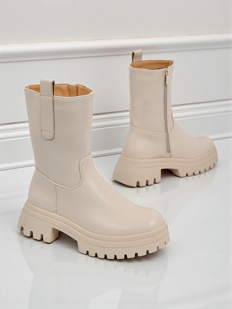 Дамски високи боти от еко кожа Scarlet Mist