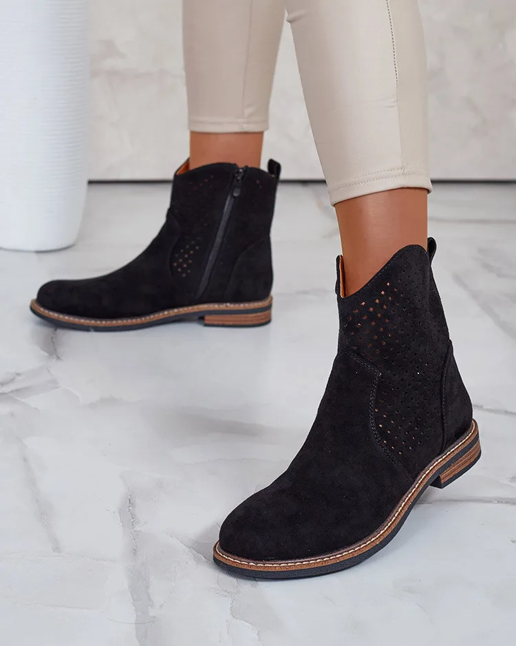 Royalfashion Дамски ажурни ботуши Toffas