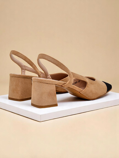 Royalfashion Дамски обувки на нисък ток с декоративен нос Eleganzo