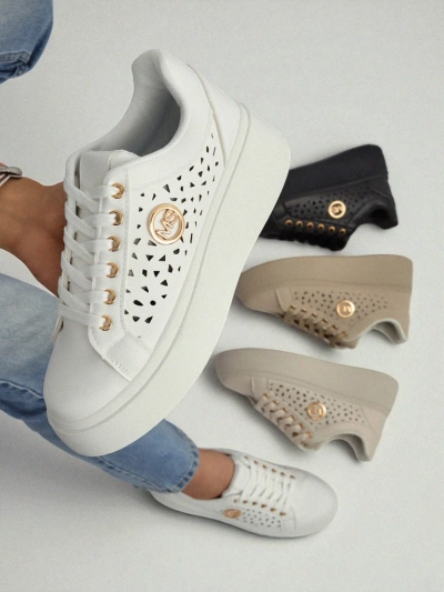 Aurelia Bianca – Бели Сникърси Платформа Royalfashion Ecru