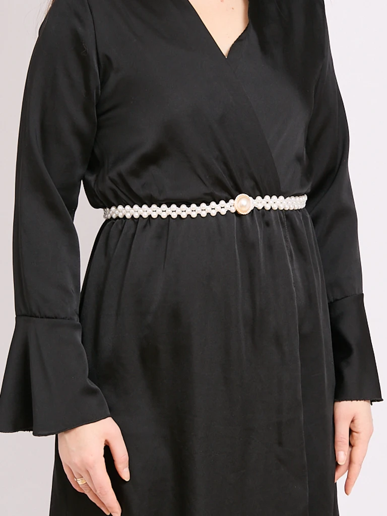 Дамски колан с перли на ластик