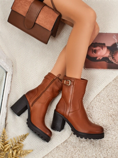 Дамски боти от еко кожа на ток Sylvarra