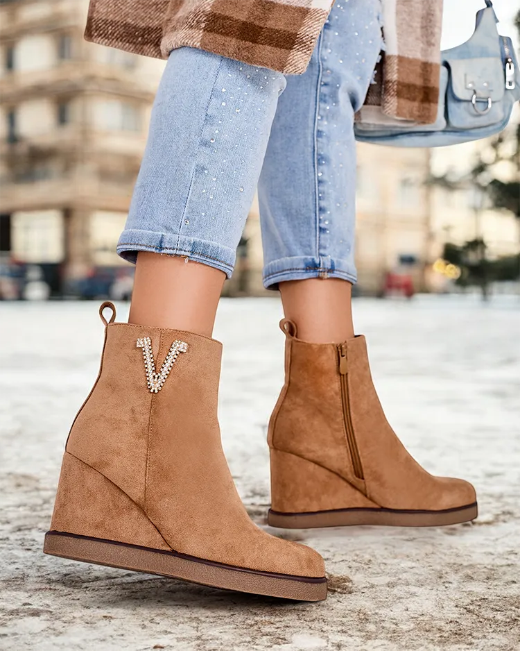 Royalfashion Дамски ботуши на токчета Nerias