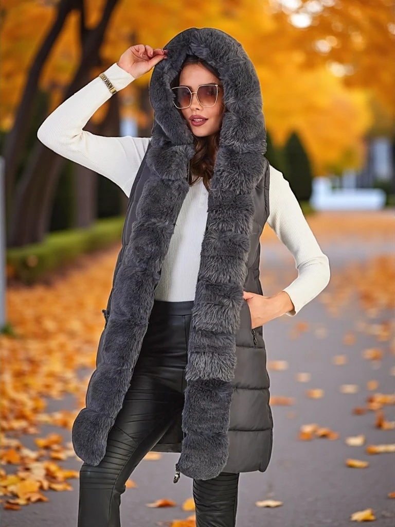 Дамско яке Royalfashion с отделящи се ръкави