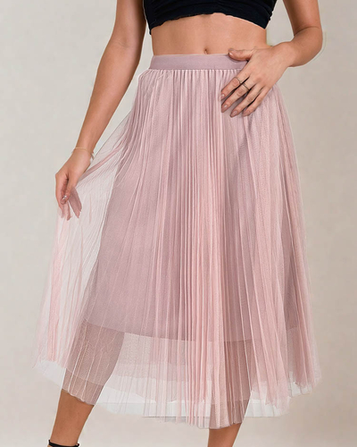 Royalfashion Дамска двупластова миди пола