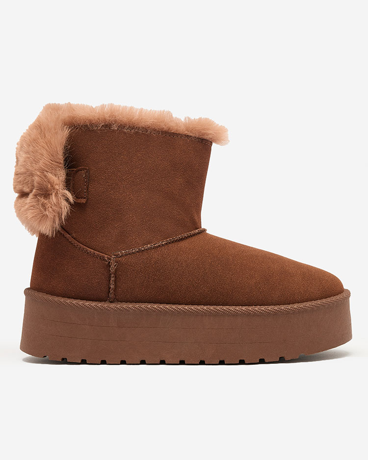 Royalfashion Дамски ботуши a'la snow boots в кафяво Goroggo