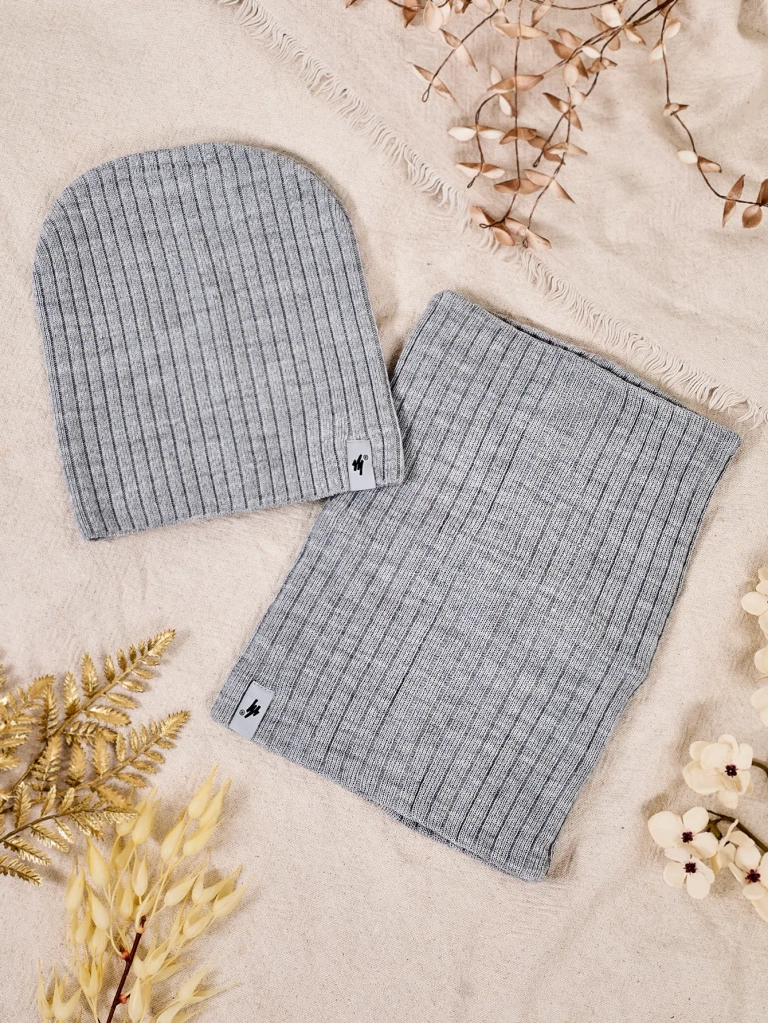 Зимен универсален комплект Royalfashion - шапка с превръзка