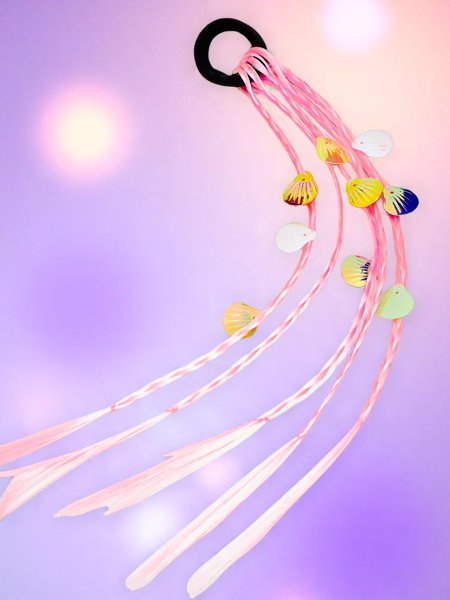 Royalfashion Прикачващи се плитки с мидени черупки на ластична лента