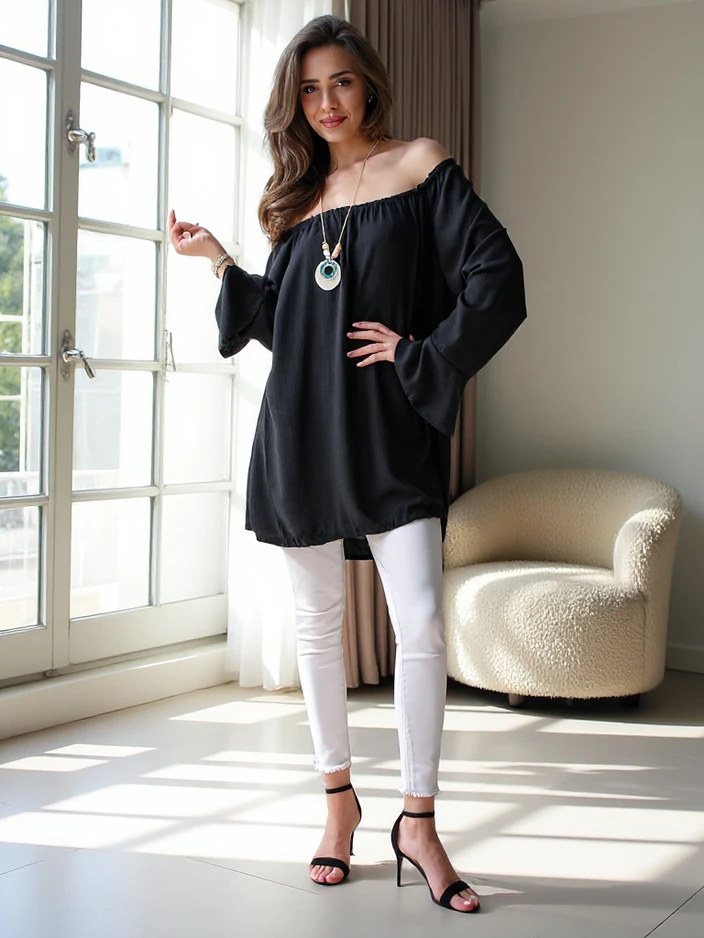 Блуза Royalfashion за жени а'ла Испанска с волани