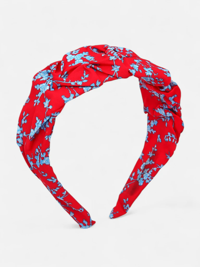 Royalfashion Лента за коса с драперия и щампа