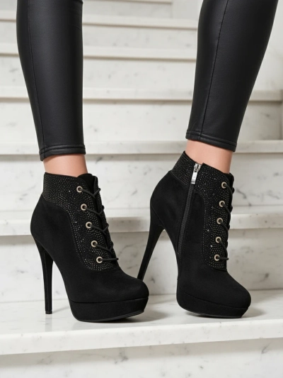 Royalfashion Дамски обувки с токче и камъни Efelolo