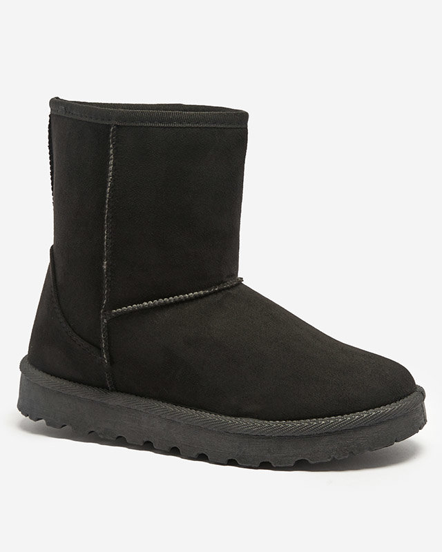 Дамски изолирани ботуши за сняг от еко велур в черно Xetik - Обувки