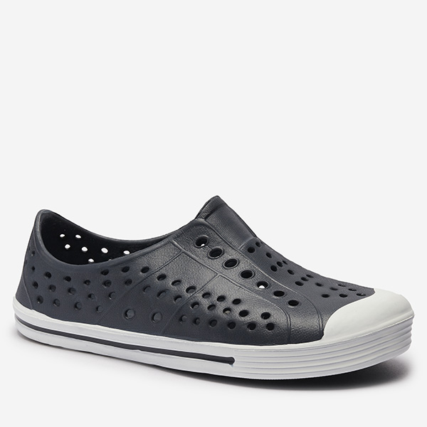 Детски гумени маратонки с ажурна украса в морско синьо Jiteri - Обувки