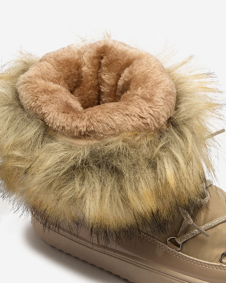 Royalfashion Светлокафяви ботуши a'la snow boots за жени Gomllo