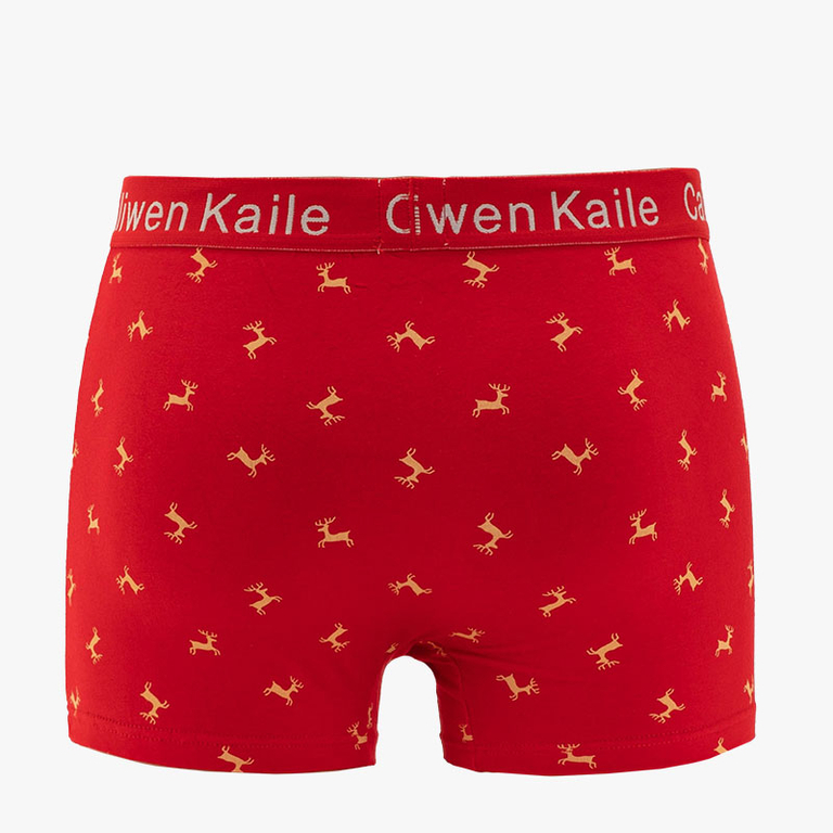 Czerwone świąteczne bokserki męskie - Bielizna