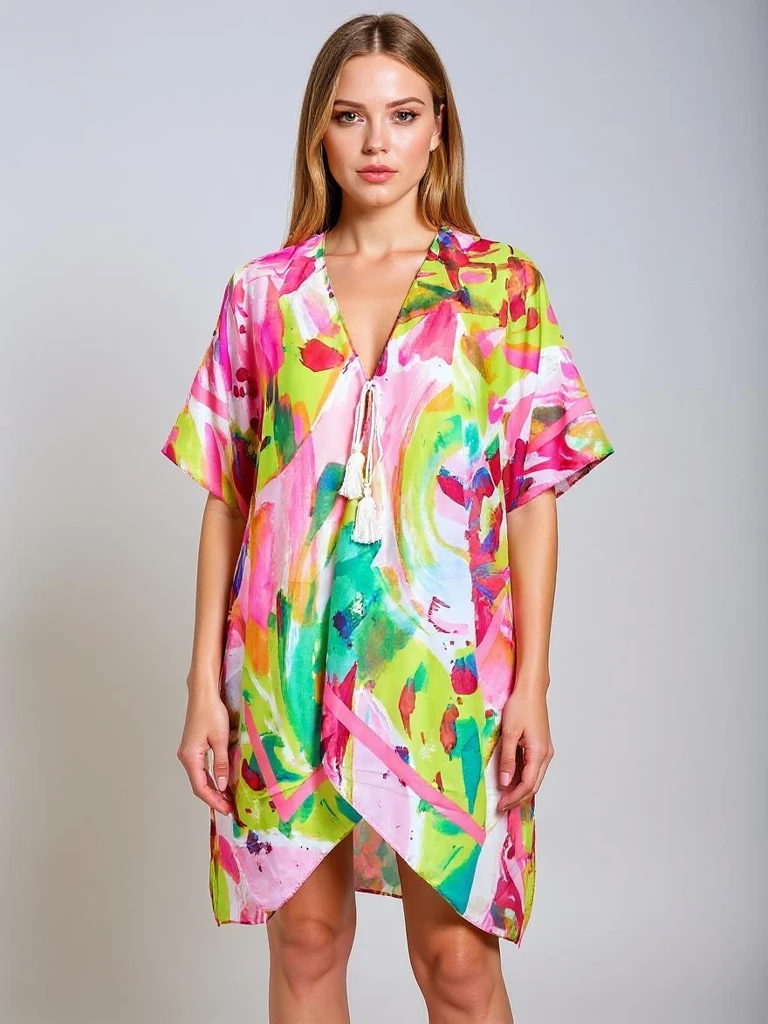 Royalfashion Парео - Дамска лятна плажна туника с шарен дизайн Wild Coast