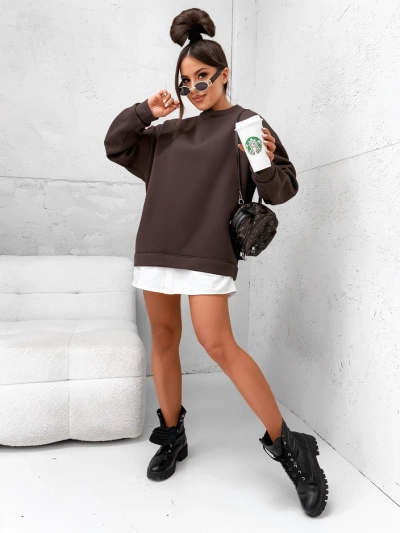 Royalfashion Памучна дамска суитшърт с detachable дъно