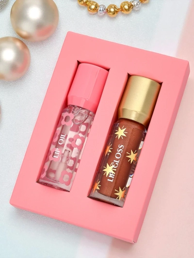 Блясък с брокат и безцветен гланц 2в1 Soft Blush