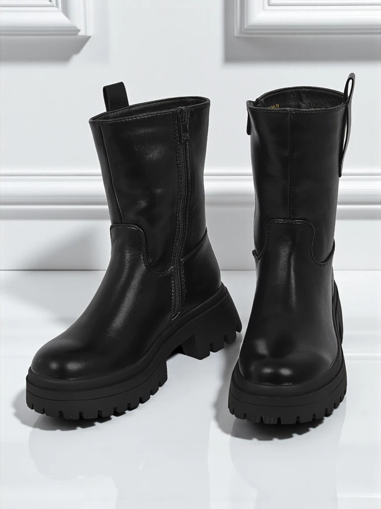 Дамски високи боти от еко кожа Scarlet Mist