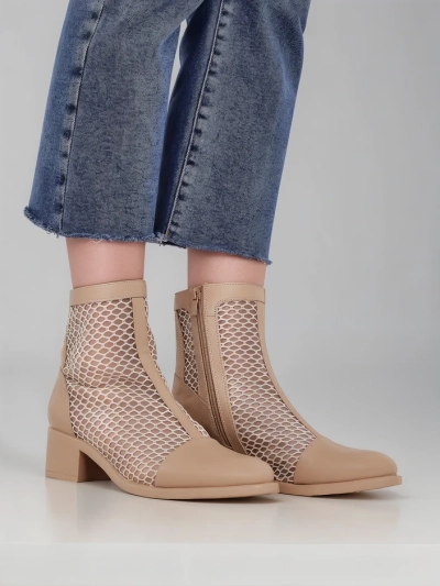 Royalfashion Женски обувки до глезена с отворени детайли и нисък ток Rowices