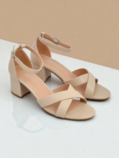 Royalfashion Дамски сандали с нисък дебел ток Eleganza Strap