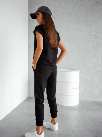 Royalfashion дамски памучен комплект с къси ръкави