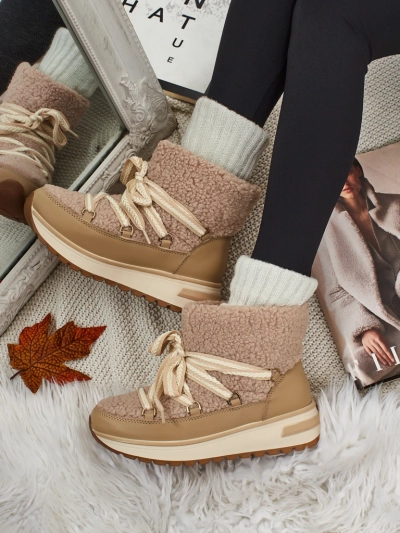 Дамски боти тип снегоходки с пух Verruna