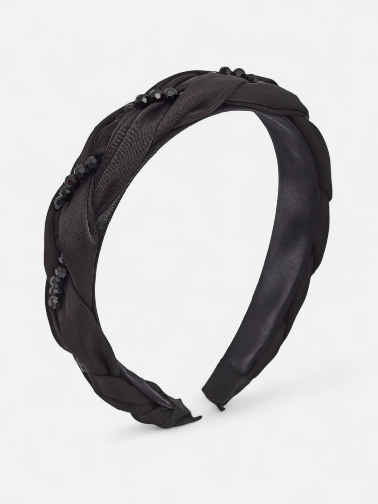 Royalfashion Лента за коса с плитка и перли