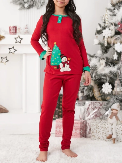 Royalfashion Коледна детска пижама с принт