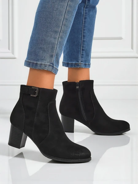 Дамски еко велурени боти на ток Crimson Dusk