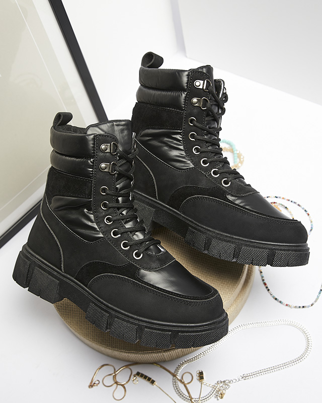 Черни дамски изолирани ботуши Kasemi- Footwear