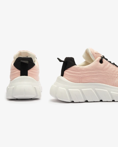 Светло розови дамски спортни обувки от плат Riotay- Footwear