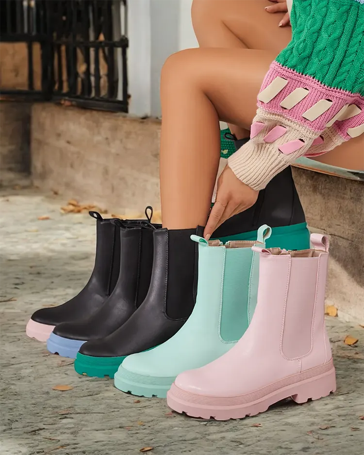 Дамски ботуши от естествена кожа Royalfashion Eko Дамските ботуши Ereste