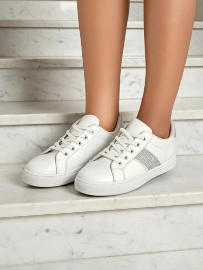 Luminosa Бели Сникърси от Екологична Кожа