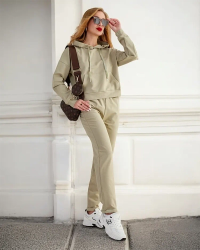 Royalfashion Памучен дамски комплект с потник