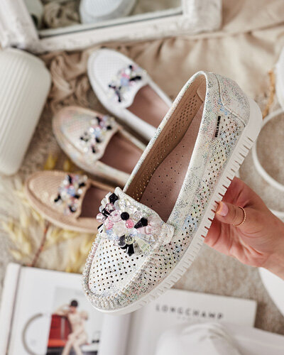 Royalfashion Дамски ажурни мокасини с мъниста Nasfali