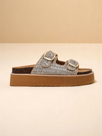 Royalfashion Дамски джапанки на платформа Nora Woven