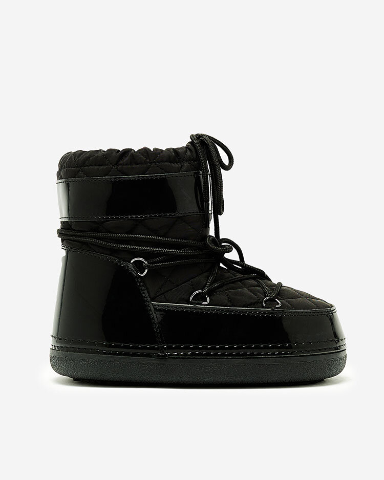 Royalfashion Черни дамски ботуши за сняг с венец Yevnoiela