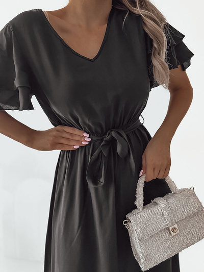 Royalfashion Дамска семпла миди рокля