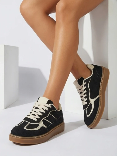 Дамски Сникърси Flora Черни Екологични Спортни за Всеки Ден