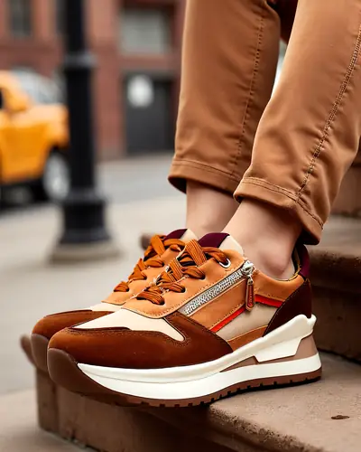 Royalfashion Дамски спортни обувки с скрит ток Bessase