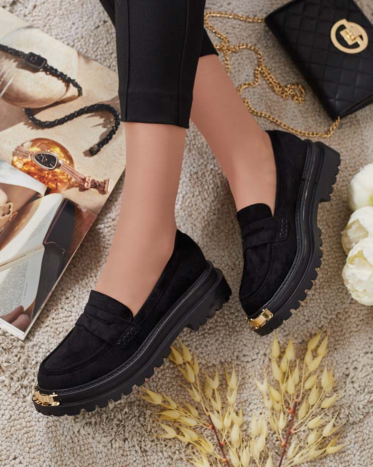 Royalfashion Дамски мокасини от еко велур Retillum