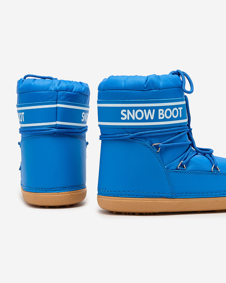 Royalfashion Сини дамски ботуши за сняг с венец Soblesia