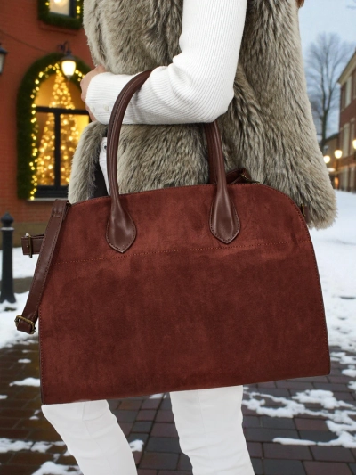 Дамска чанта тип shopper от еко велур Dorelle