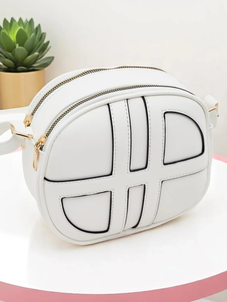 Royalfashion Дамска малка кръгла чанта от еко кожа Riva Circle