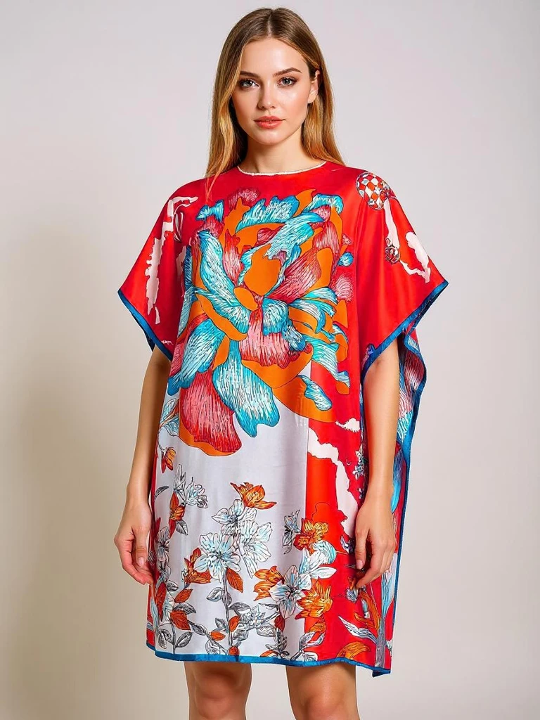 Рокля парео до коляното Royalfashion Calista – многоцветна елегантност