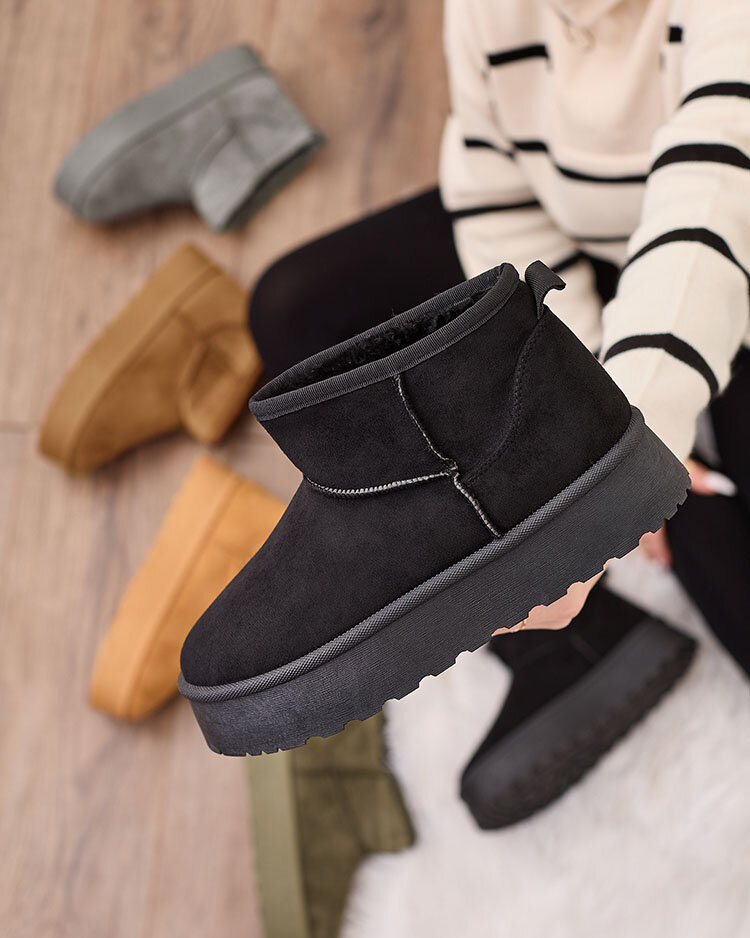 Royalfashion Черни дамски ботуши за сняг на платформа Ersinella