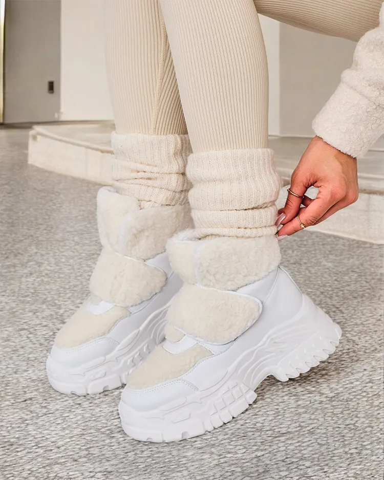 Royalfashion Дамски ботуши за сняг с овча кожа Segulla