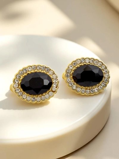 Royalfashion Дамски клипс обеци с кристал и цирконий