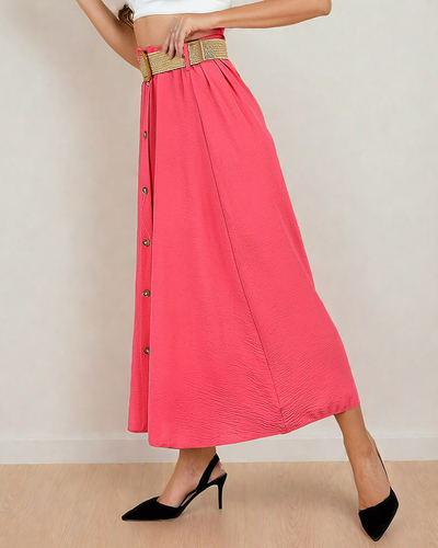 Royalfashion Дамска миди пола с колан